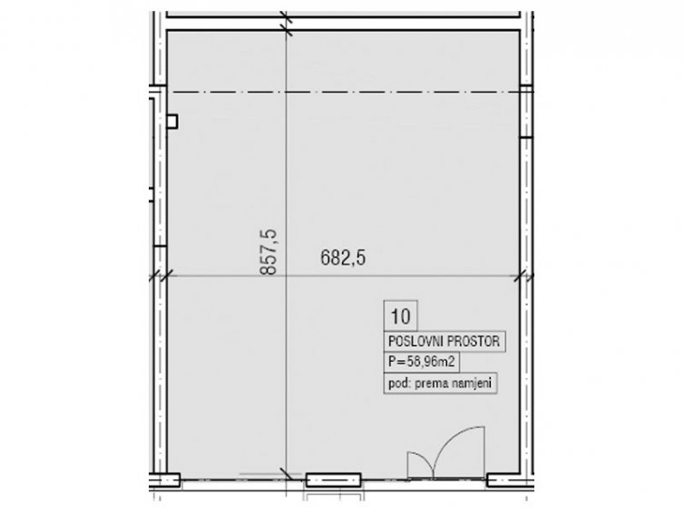 Z4.PP10 Poslovni prostor, 58,96 m2 , Objekat 4