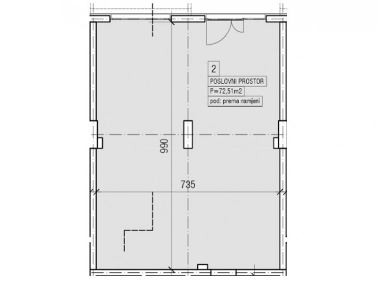 Z5.PP2 Poslovni prostor, 72,51 m2 , Objekat 5 