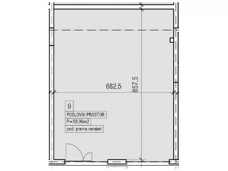 Z5.PP9 Poslovni prostor, 58,96 m2 , Objekat 5