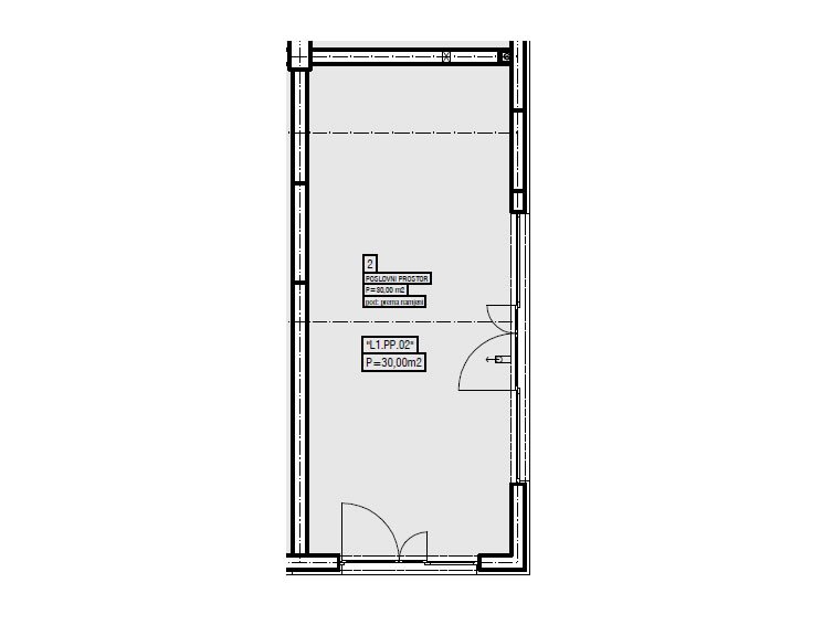 Z6.L1.PP02 Poslovni prostor, 30m2 , Objekat 6